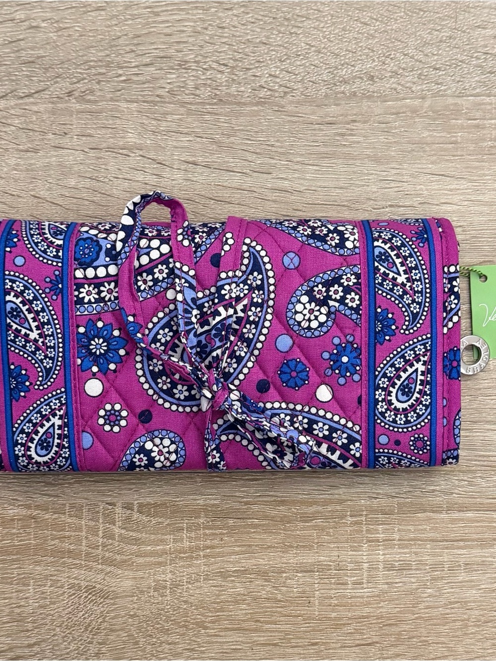 Vera Bradley Boysenberry Jewelry Roll Retired Print NWT